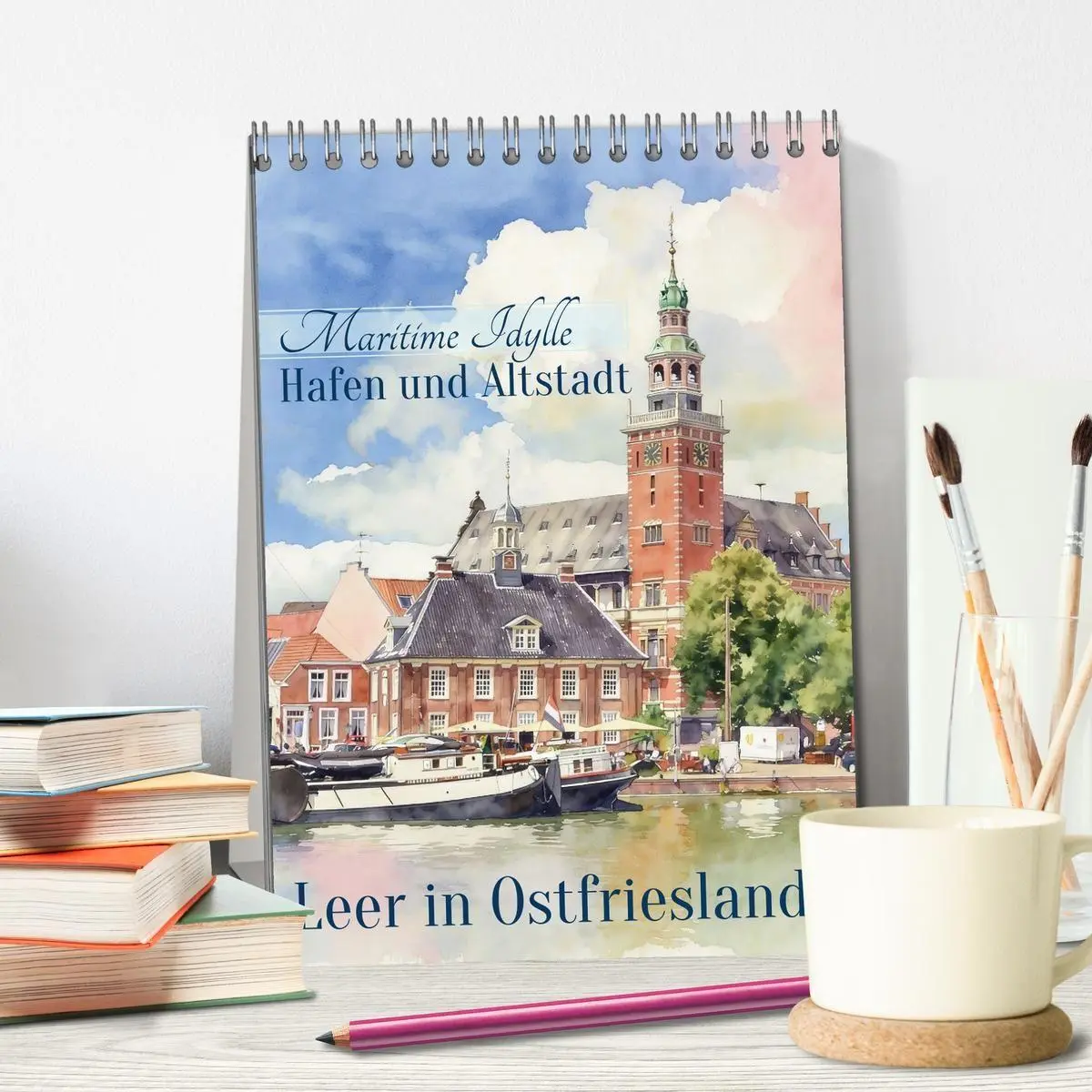 Bild: 9783516821642 | Hafen und Altstadt - Leer in Ostfriesland (Tischkalender 2027 DIN...
