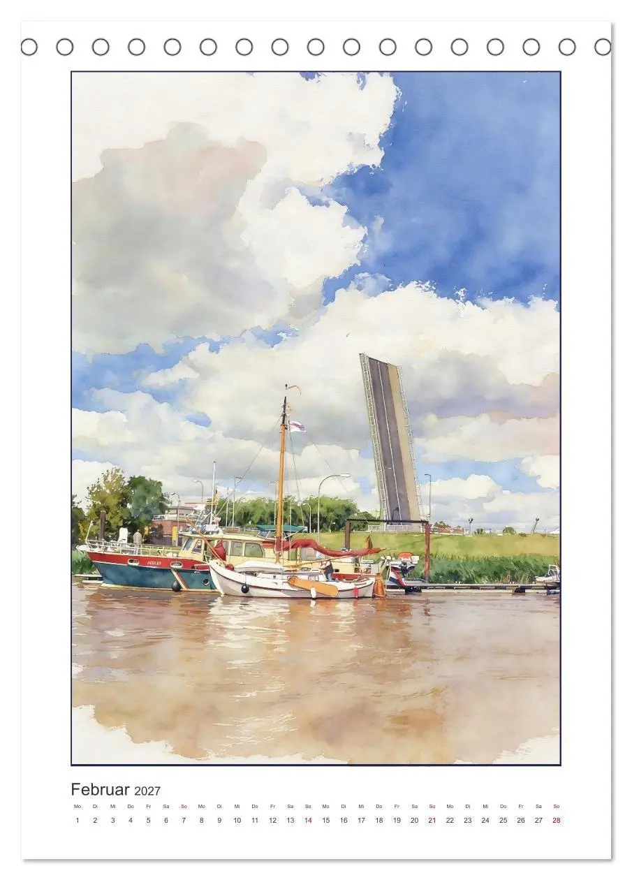 Bild: 9783516821642 | Hafen und Altstadt - Leer in Ostfriesland (Tischkalender 2027 DIN...