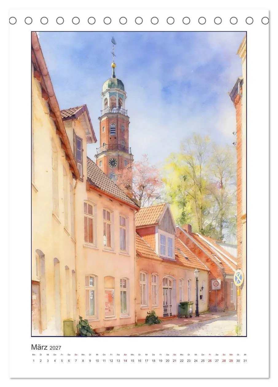 Bild: 9783516821642 | Hafen und Altstadt - Leer in Ostfriesland (Tischkalender 2027 DIN...