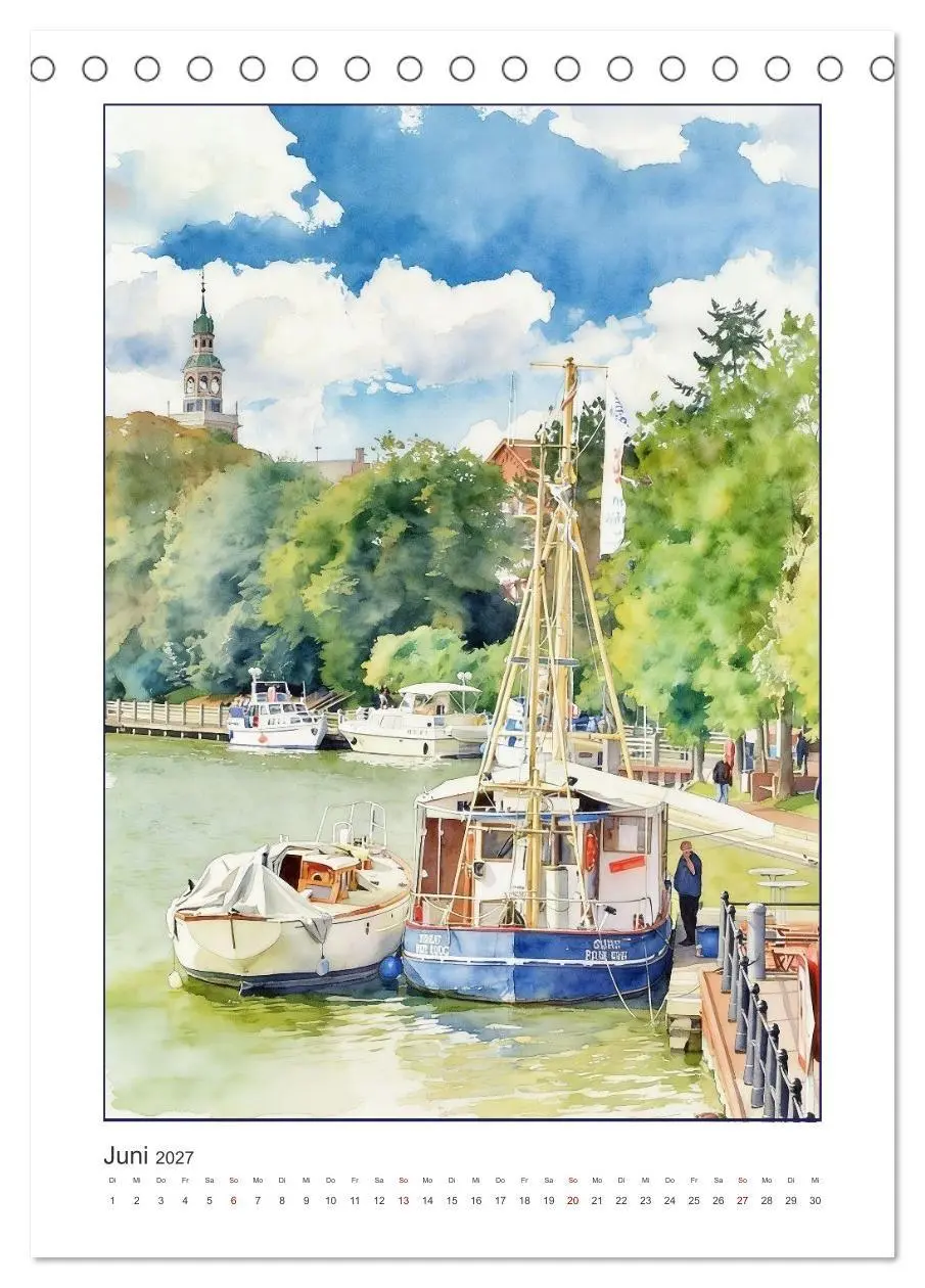 Bild: 9783516821642 | Hafen und Altstadt - Leer in Ostfriesland (Tischkalender 2027 DIN...