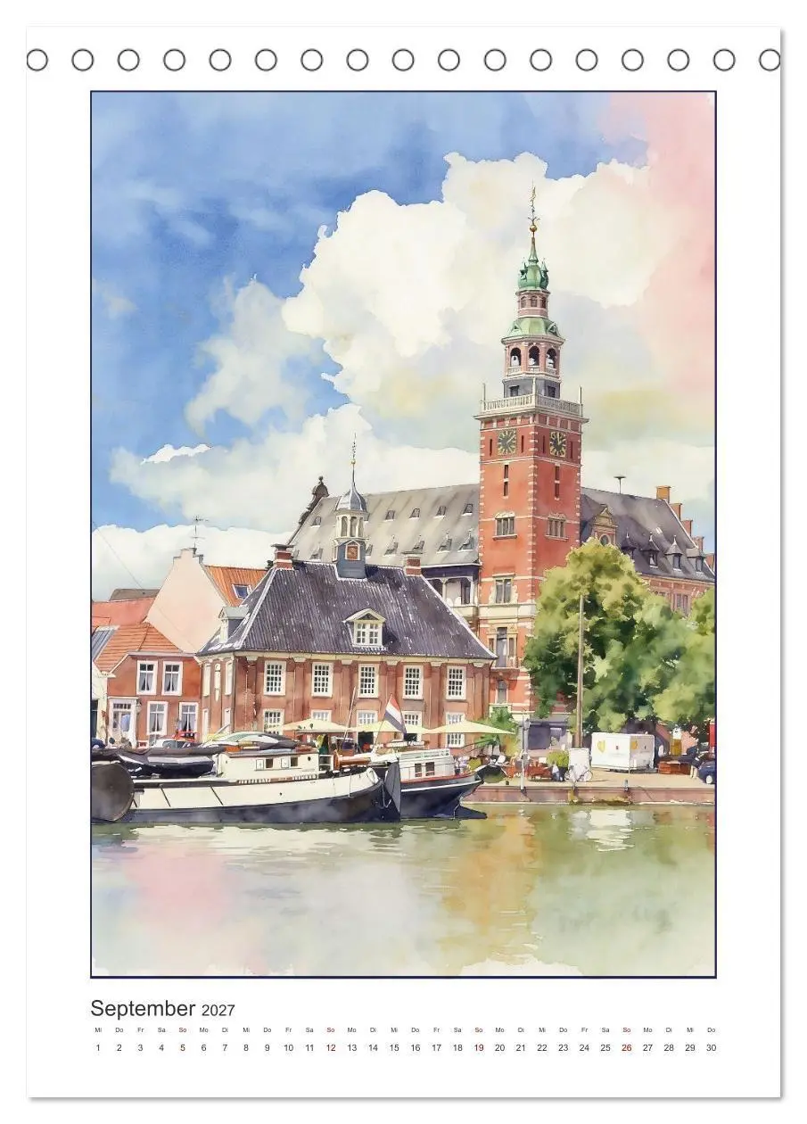 Bild: 9783516821642 | Hafen und Altstadt - Leer in Ostfriesland (Tischkalender 2027 DIN...