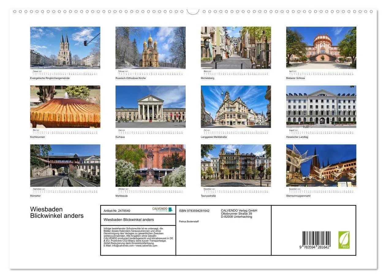 Bild: 9783594281642 | Wiesbaden Blickwinkel anders (hochwertiger Premium Wandkalender...