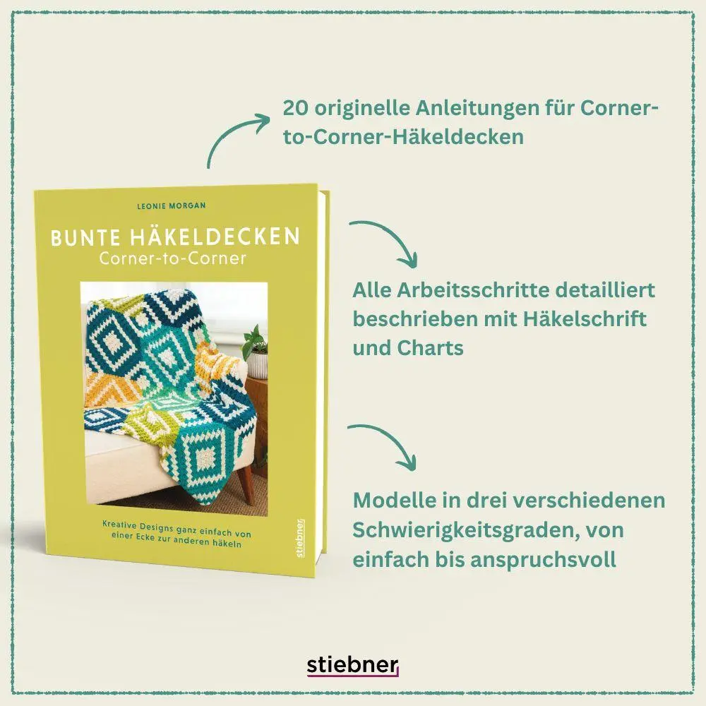 Bild: 9783830721642 | Bunte Häkeldecken Corner-to-Corner | Leonie Morgan | Taschenbuch