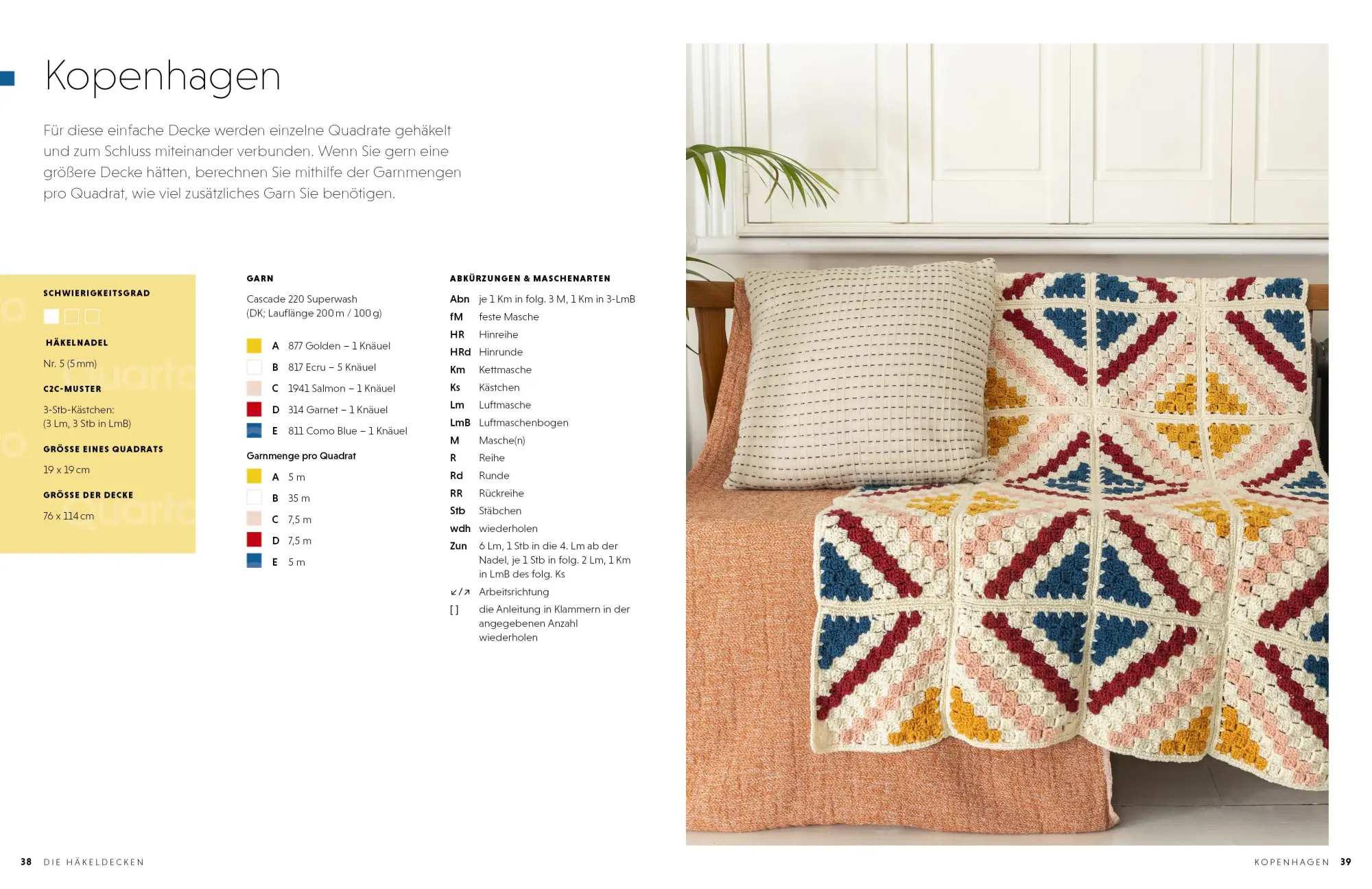 Bild: 9783830721642 | Bunte Häkeldecken Corner-to-Corner | Leonie Morgan | Taschenbuch