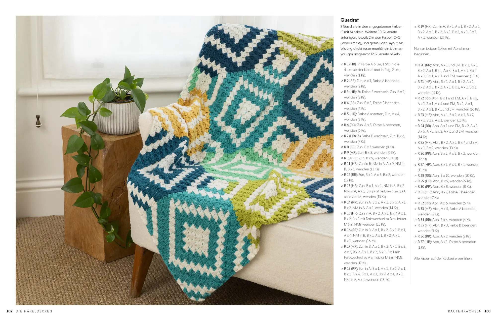 Bild: 9783830721642 | Bunte Häkeldecken Corner-to-Corner | Leonie Morgan | Taschenbuch