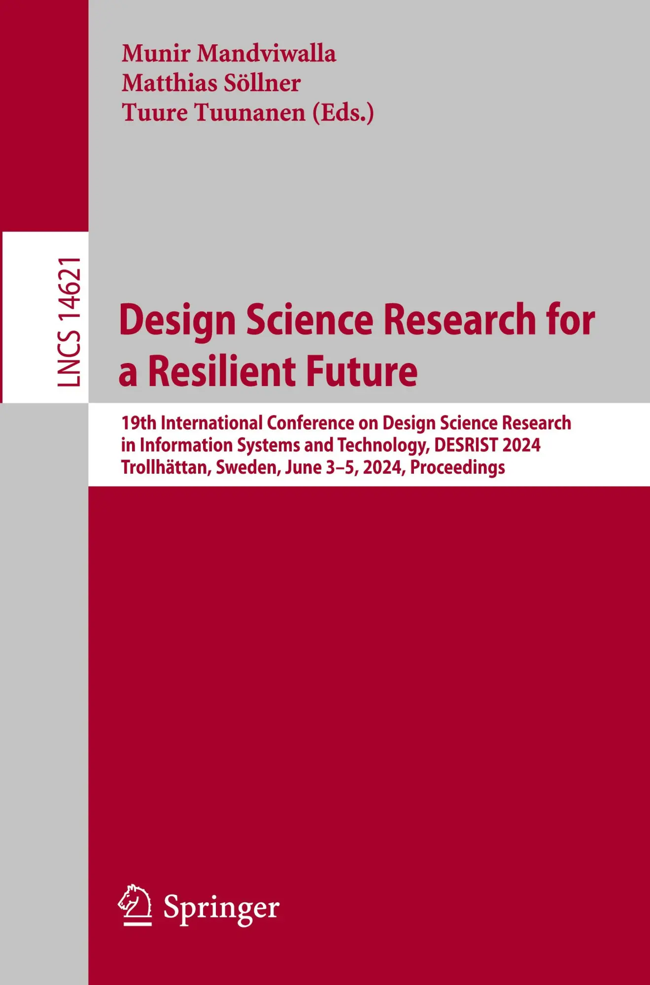 Cover: 9783031611742 | Design Science Research for a Resilient Future | Mandviwalla (u. a.)