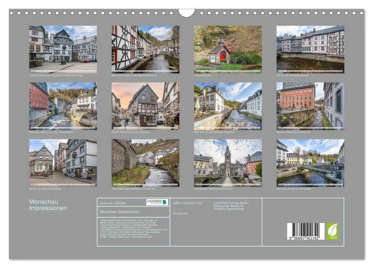 Bild: 9783457411742 | Monschau Impressionen (Wandkalender 2026 DIN A3 quer), CALVENDO...