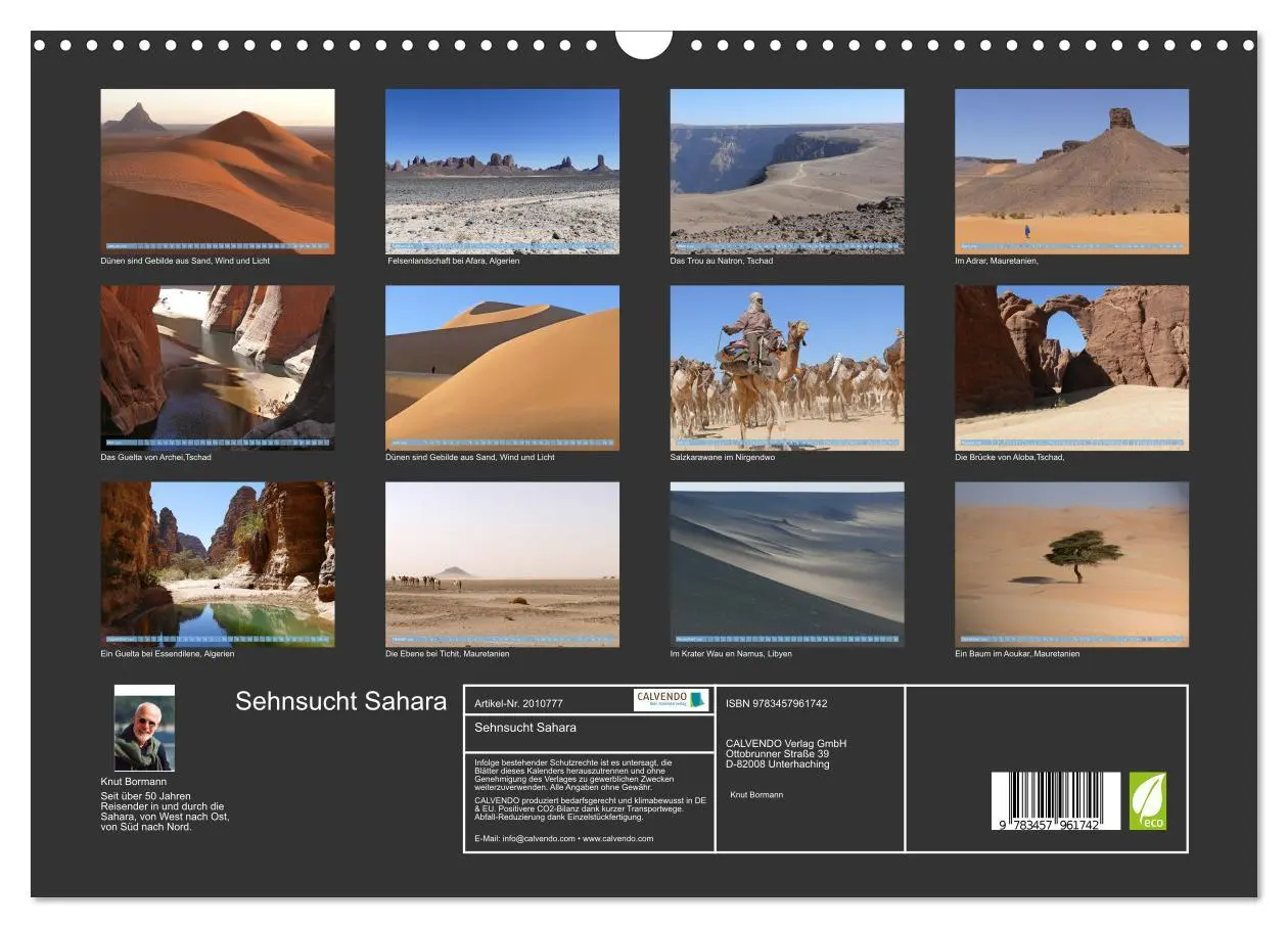 Bild: 9783457961742 | Sehnsucht Sahara (Wandkalender 2026 DIN A3 quer), CALVENDO...