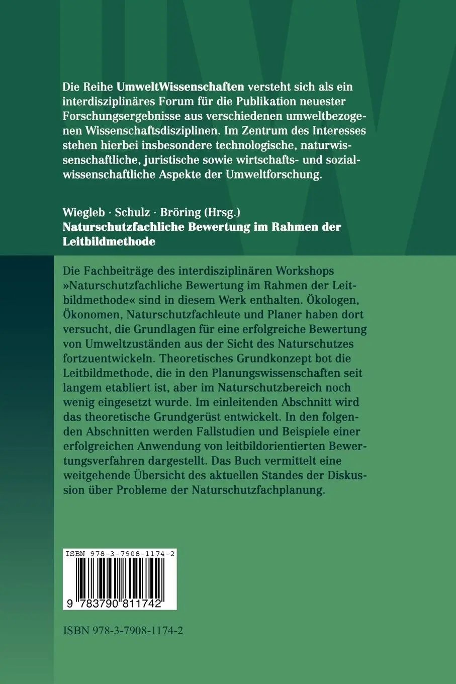 Rückseite: 9783790811742 | Naturschutzfachliche Bewertung im Rahmen der Leitbildmethode | Buch