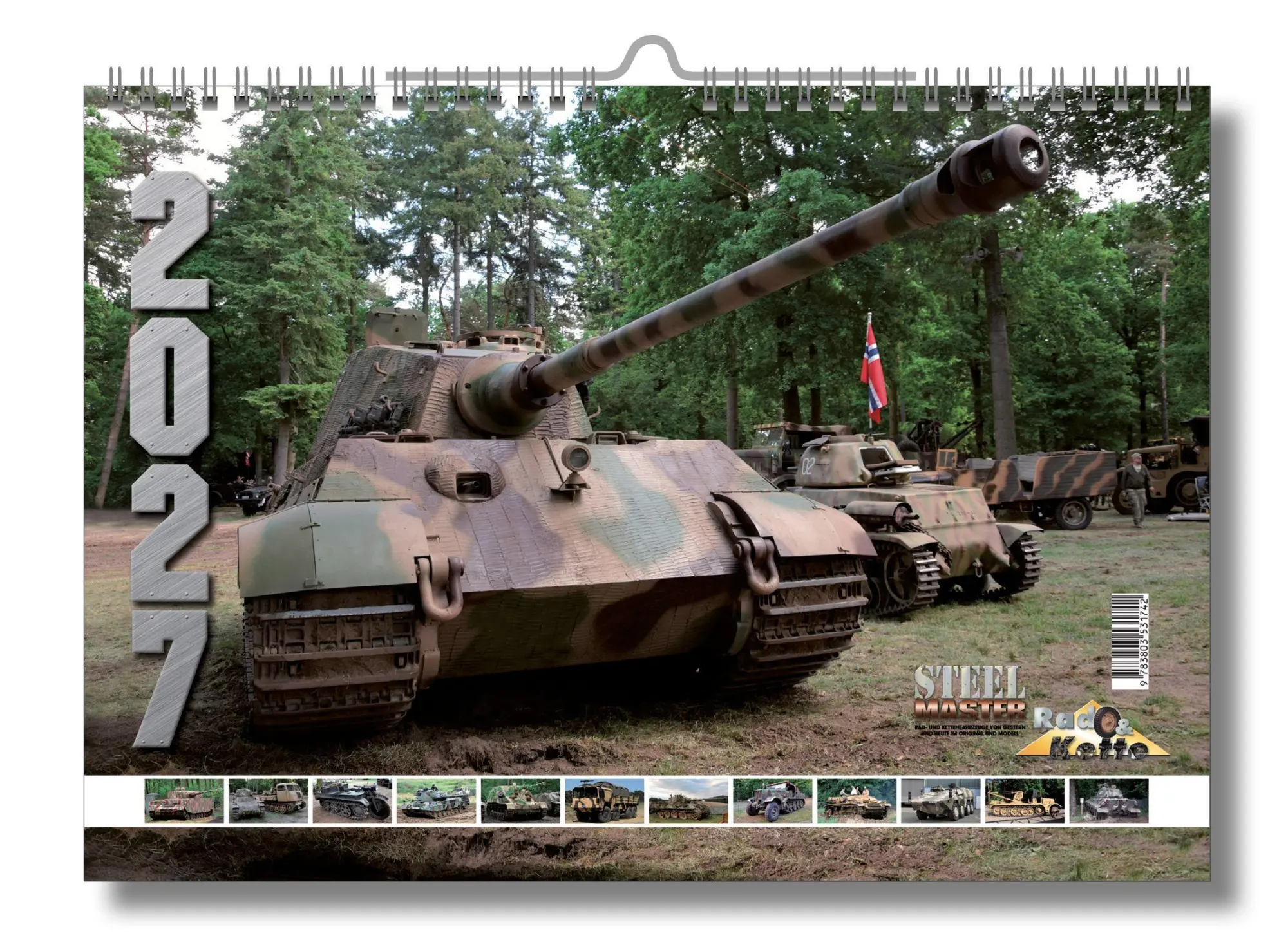 Cover: 9783803531742 | STEELMASTER 2027 - Panzer- und Militärfahrzeuge - A3-Wandkalender -...