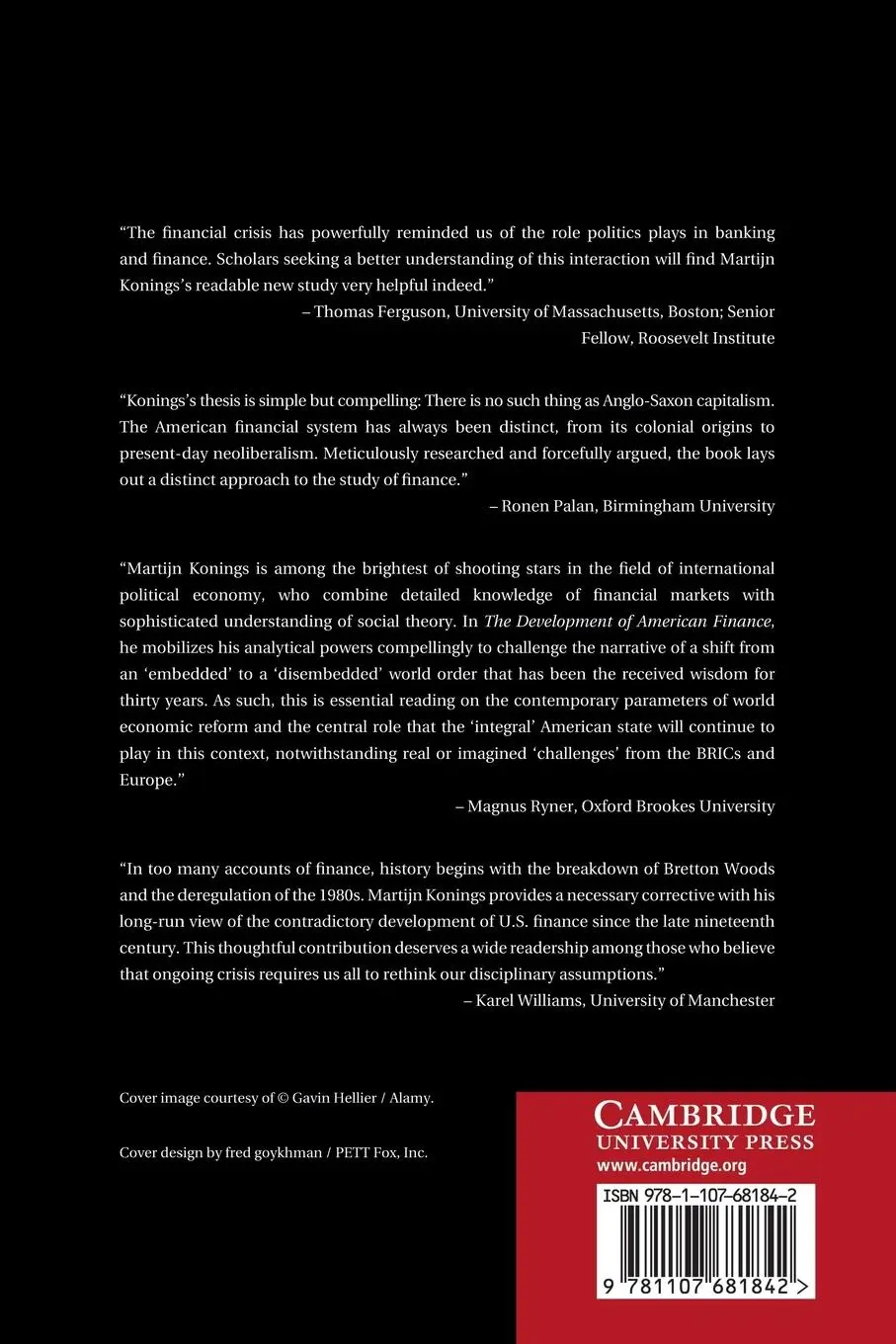 Rückseite: 9781107681842 | The Development of American Finance | Martijn Konings | Taschenbuch