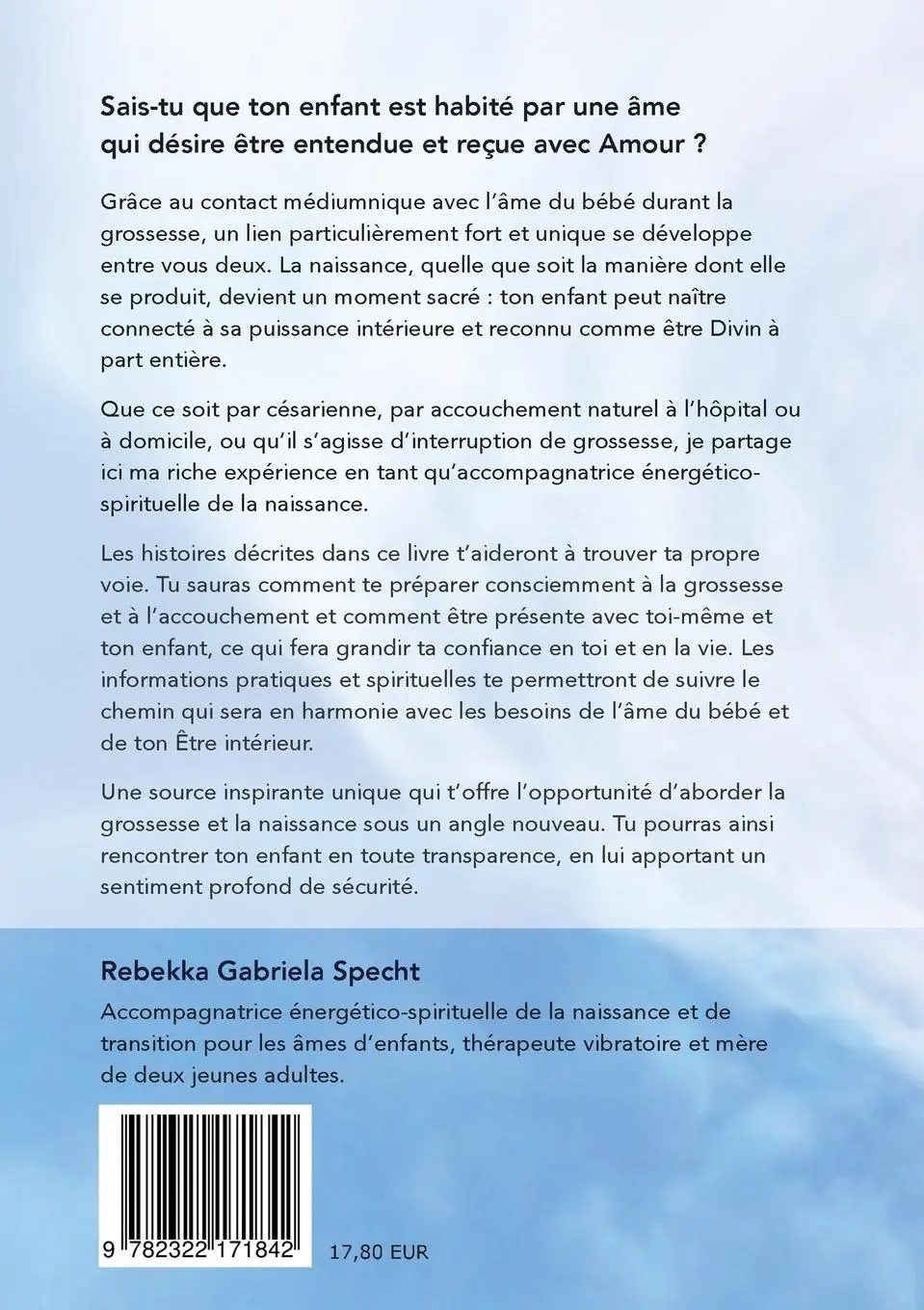 Rückseite: 9782322171842 | Dialoguer avec l'âme du bébé | Rebekka Gabriela Specht | Taschenbuch