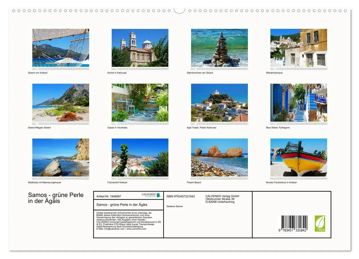 Bild: 9783457331842 | Samos - grüne Perle in der Ägäis (hochwertiger Premium Wandkalender...