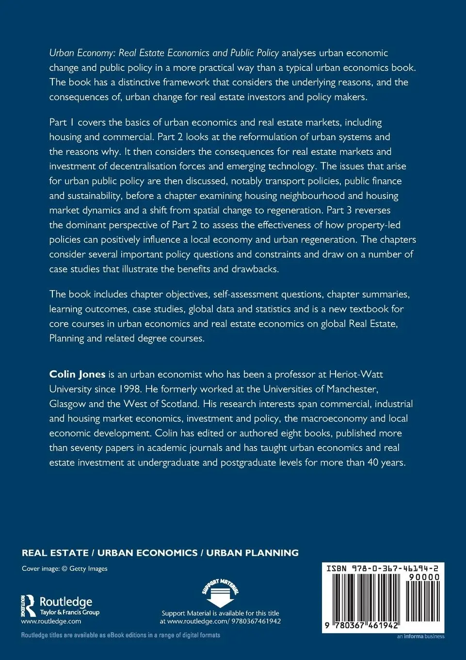 Rückseite: 9780367461942 | Urban Economy | Real Estate Economics and Public Policy | Colin Jones