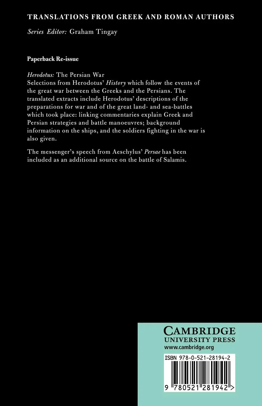 Rückseite: 9780521281942 | Herodotus | The Persian War | Herodotus | Taschenbuch | Englisch