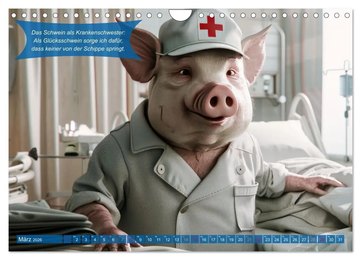 Bild: 9783457321942 | Tierisch lustige Krankenpfleger (Wandkalender 2026 DIN A4 quer),...