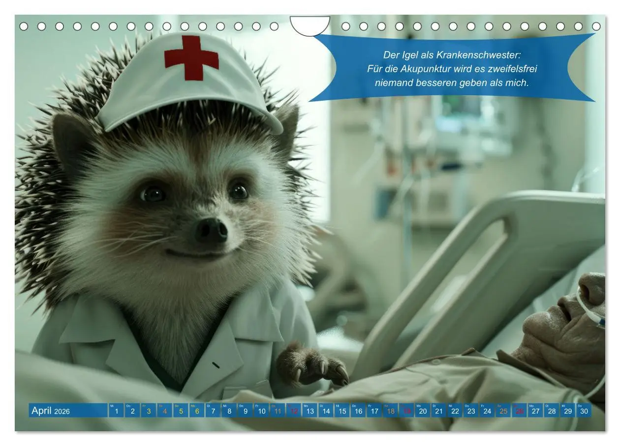 Bild: 9783457321942 | Tierisch lustige Krankenpfleger (Wandkalender 2026 DIN A4 quer),...