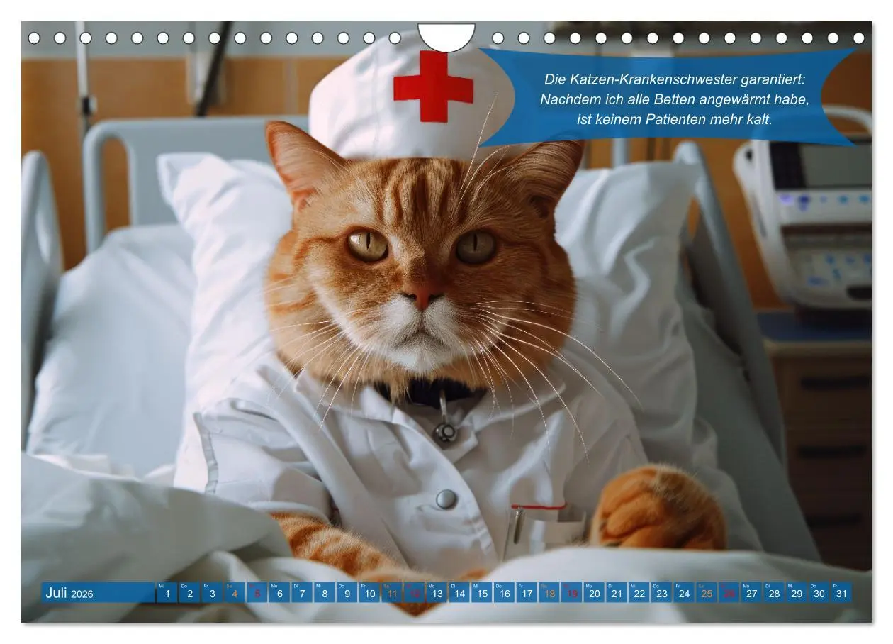 Bild: 9783457321942 | Tierisch lustige Krankenpfleger (Wandkalender 2026 DIN A4 quer),...