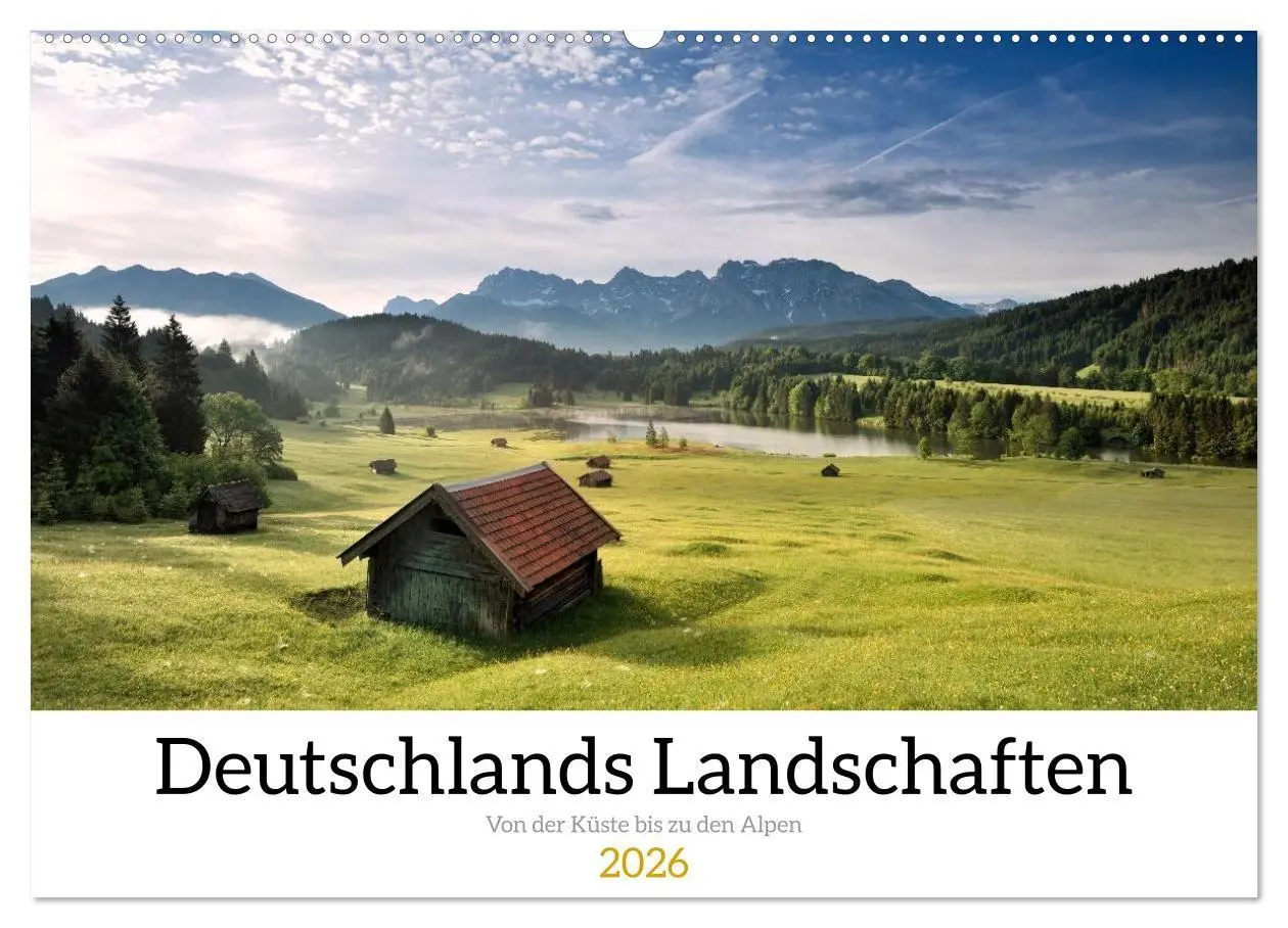 Cover: 9783516721942 | Deutschlands Landschaften 2026 - Von der Küste bis zu den Alpen...