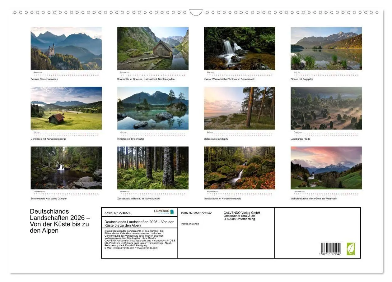 Bild: 9783516721942 | Deutschlands Landschaften 2026 - Von der Küste bis zu den Alpen...