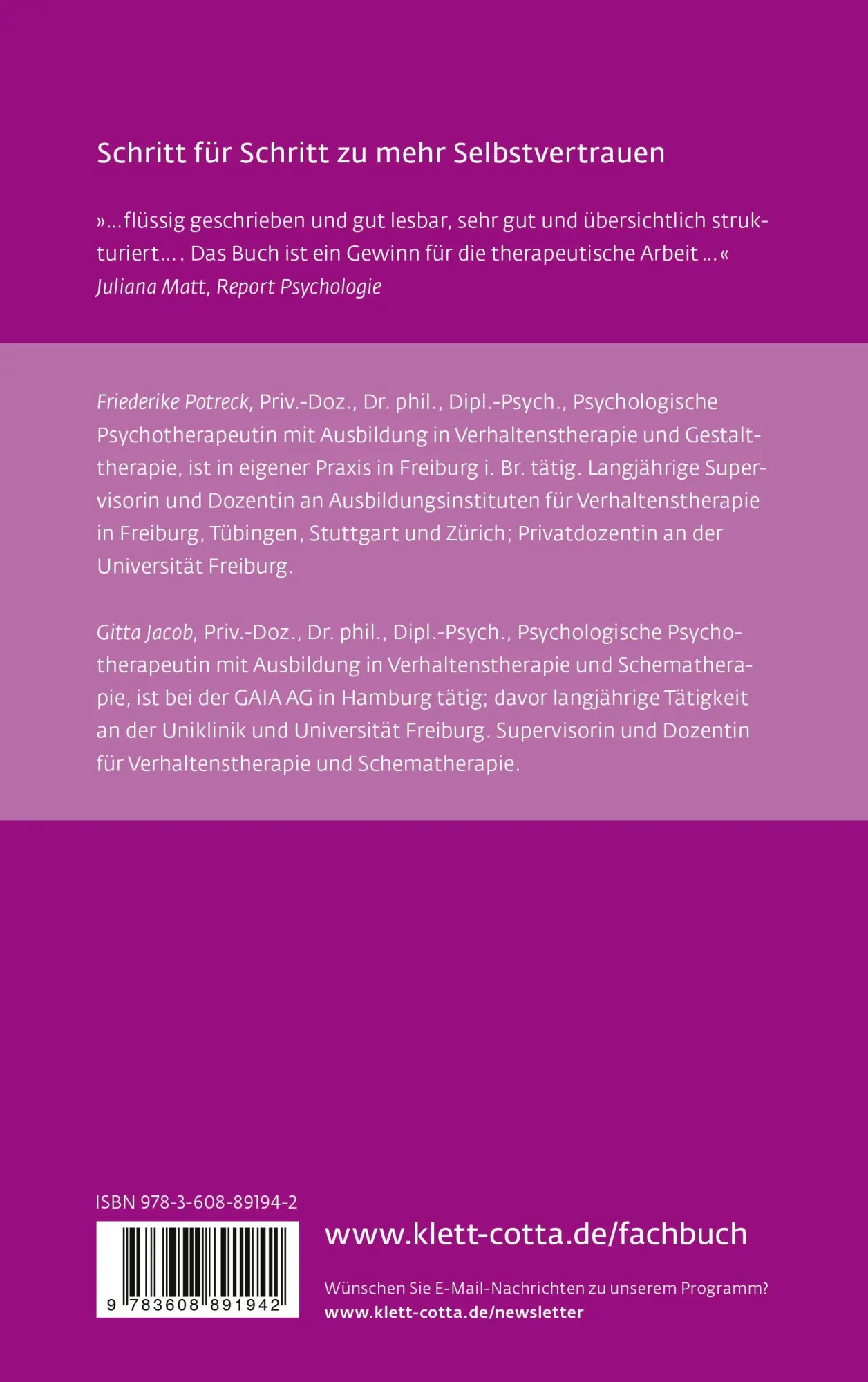 Rückseite: 9783608891942 | Selbstzuwendung, Selbstakzeptanz, Selbstvertrauen | Taschenbuch | 2016