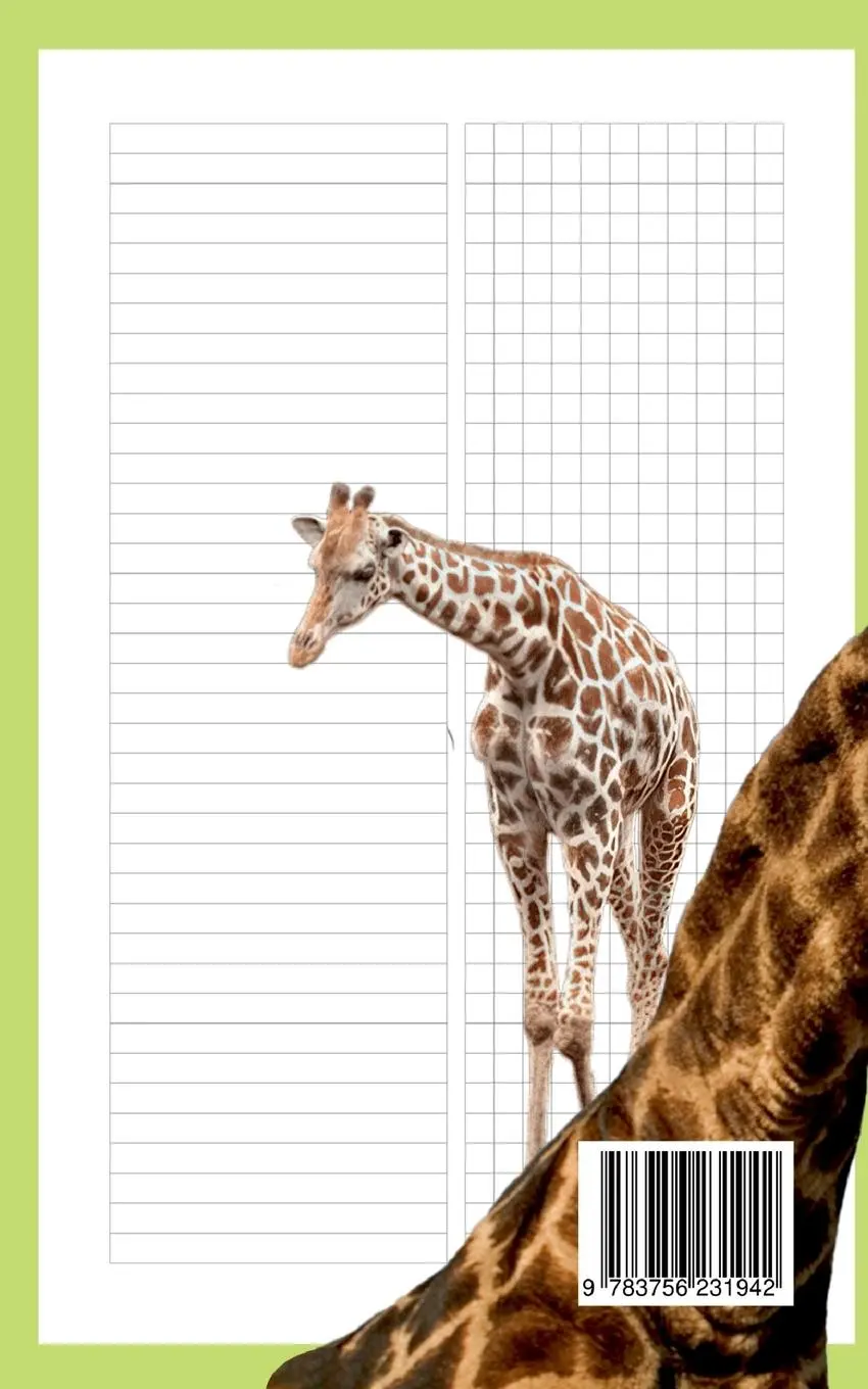 Rückseite: 9783756231942 | Giraffen fressen den ganzen Tag | Ein Notizbuch mit vielen Giraffen