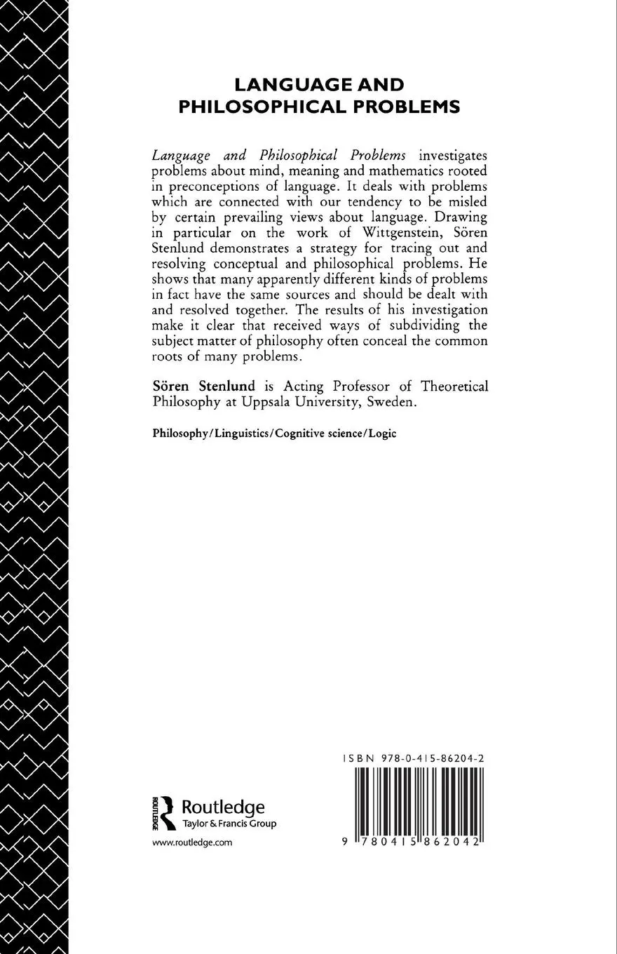 Rückseite: 9780415862042 | Language and Philosophical Problems | Sören Stenlund | Taschenbuch