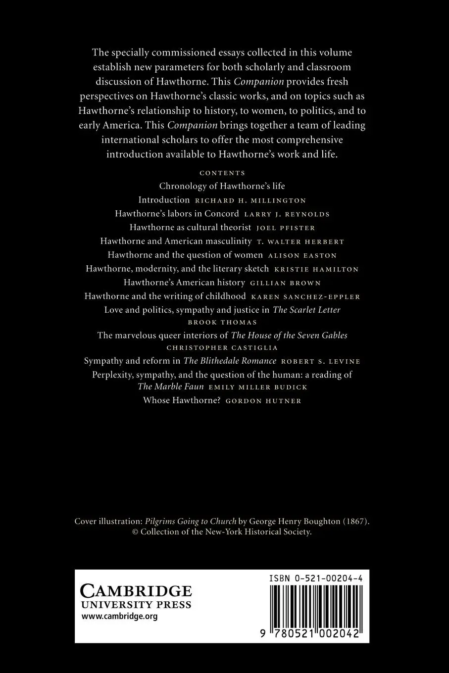 Rückseite: 9780521002042 | The Cambridge Companion to Nathaniel Hawthorne | Richard Millington