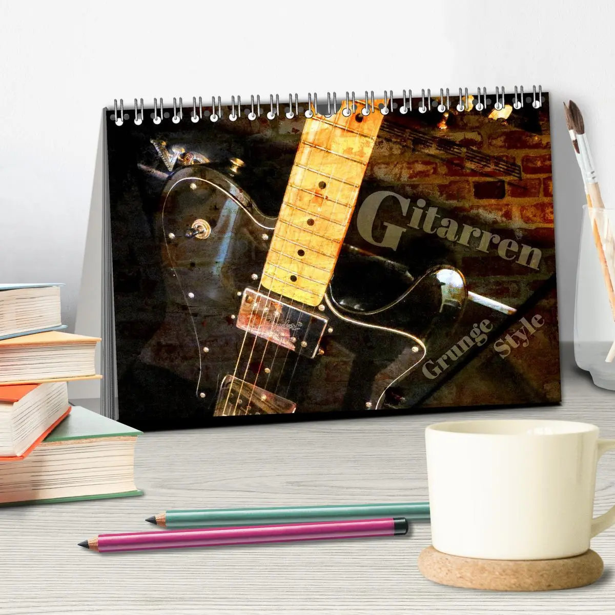 Bild: 9783457902042 | Gitarren - Grunge Style (Tischkalender 2026 DIN A5 quer), CALVENDO...