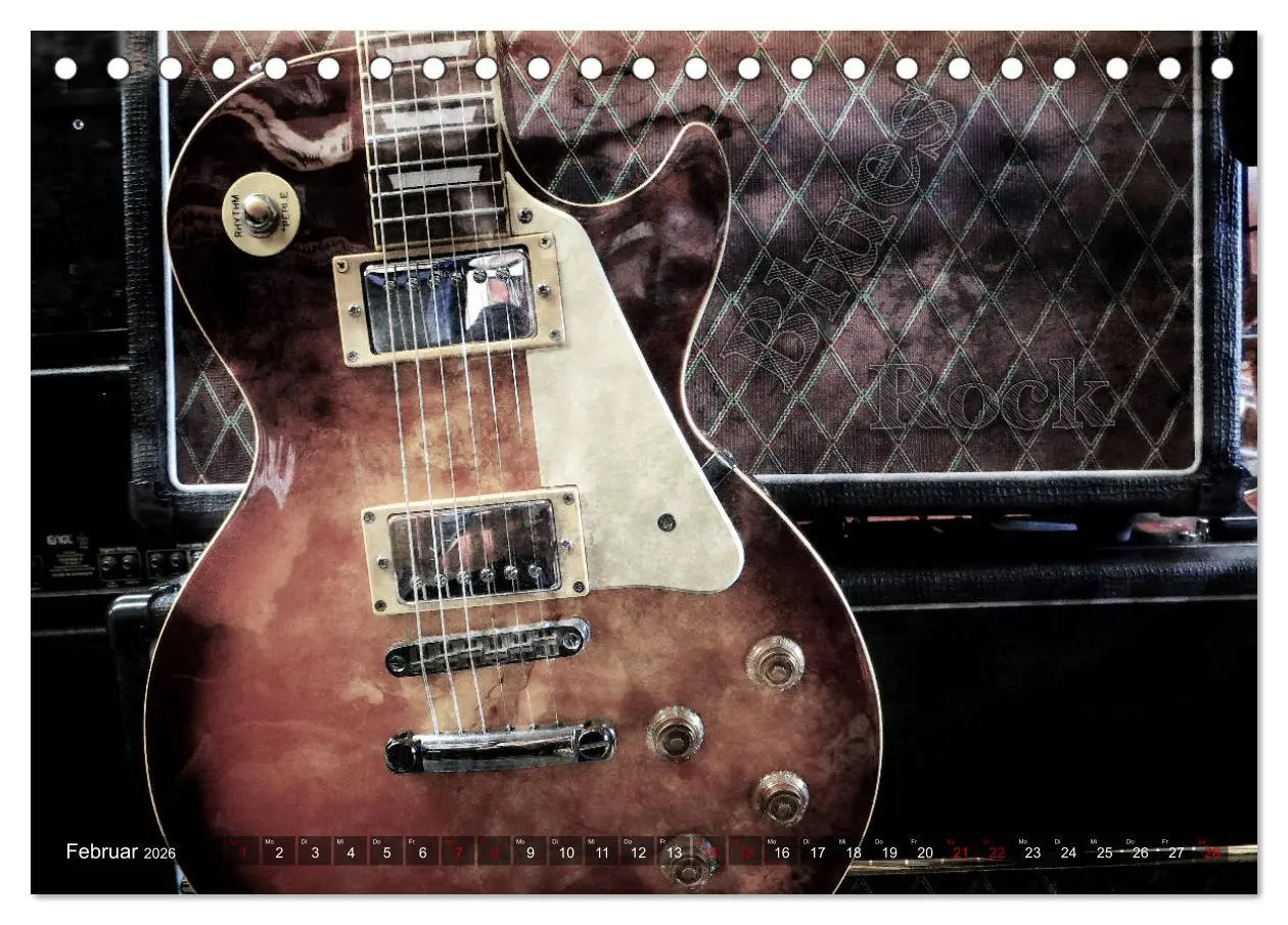 Bild: 9783457902042 | Gitarren - Grunge Style (Tischkalender 2026 DIN A5 quer), CALVENDO...