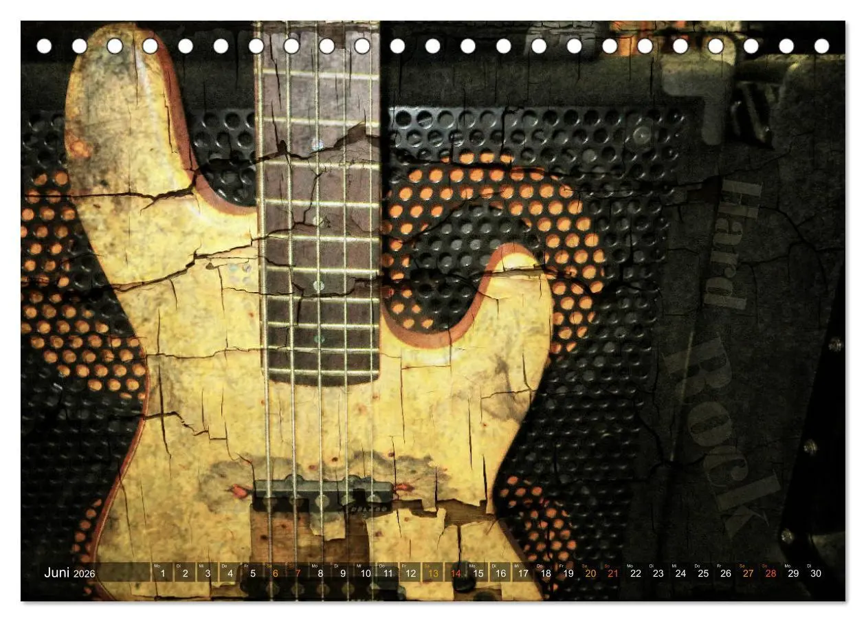 Bild: 9783457902042 | Gitarren - Grunge Style (Tischkalender 2026 DIN A5 quer), CALVENDO...
