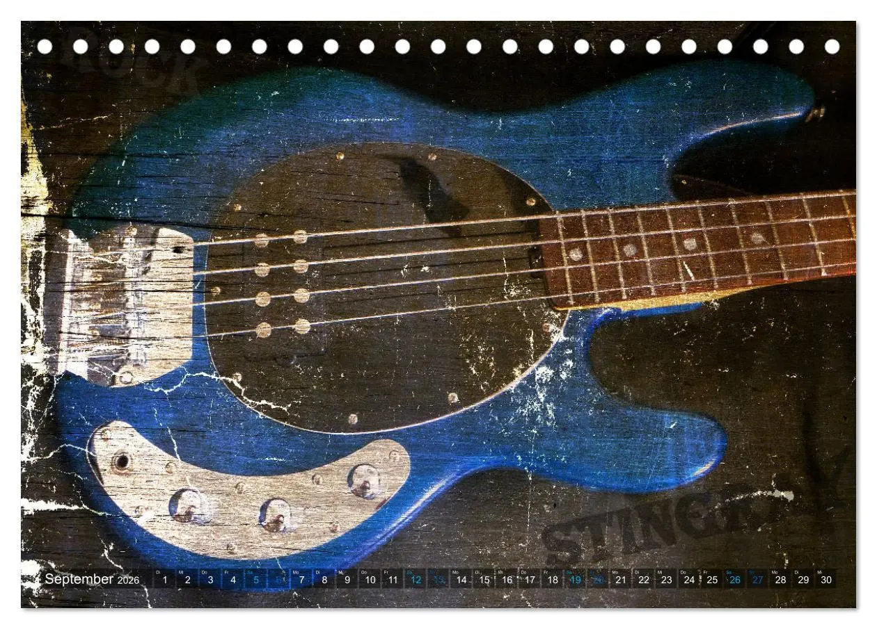 Bild: 9783457902042 | Gitarren - Grunge Style (Tischkalender 2026 DIN A5 quer), CALVENDO...