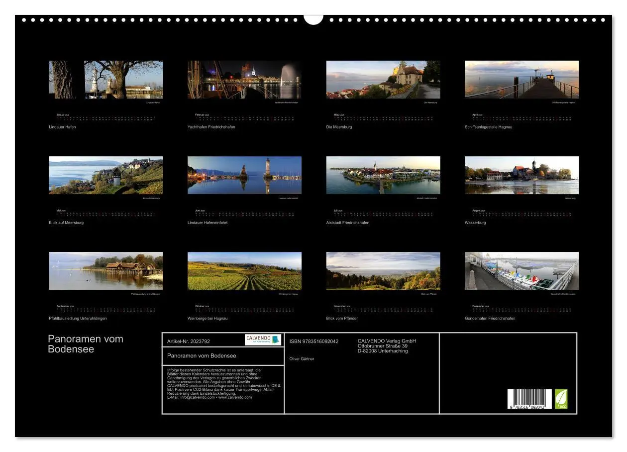 Bild: 9783516092042 | Panoramen vom Bodensee (Wandkalender 2026 DIN A2 quer), CALVENDO...