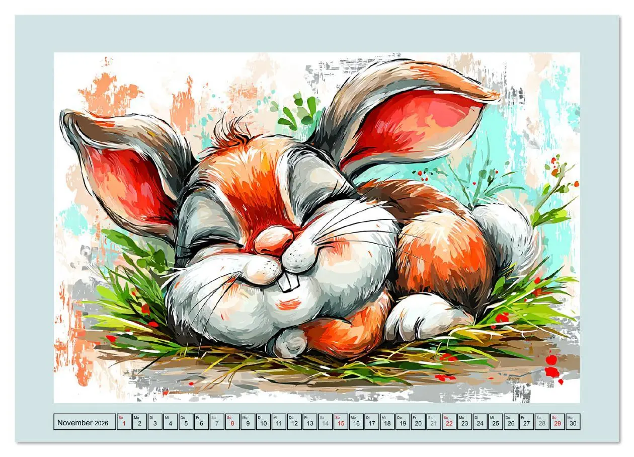Bild: 9783516612042 | Kaninchen im Glück. Entzückende Cartoons von süßen Hasen...