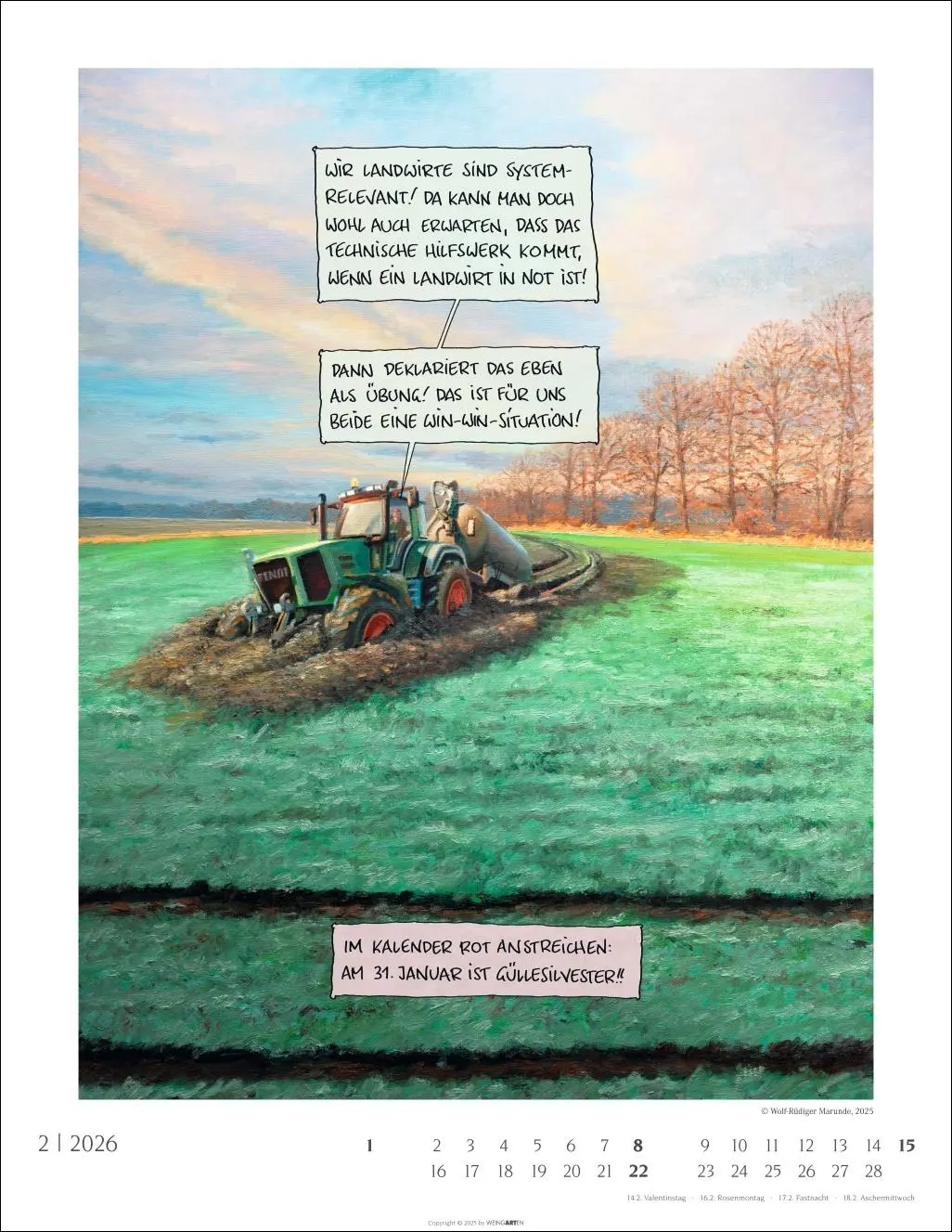 Bild: 9783839902042 | Marunde Kalender 2026 | Wolf-Rüdiger Marunde | Kalender | 14 S. | 2026