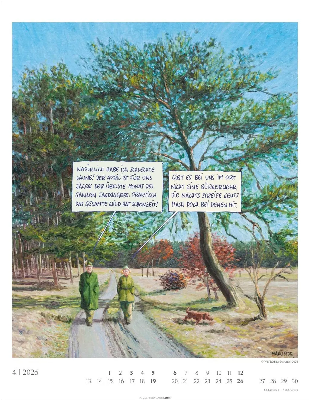 Bild: 9783839902042 | Marunde Kalender 2026 | Wolf-Rüdiger Marunde | Kalender | 14 S. | 2026