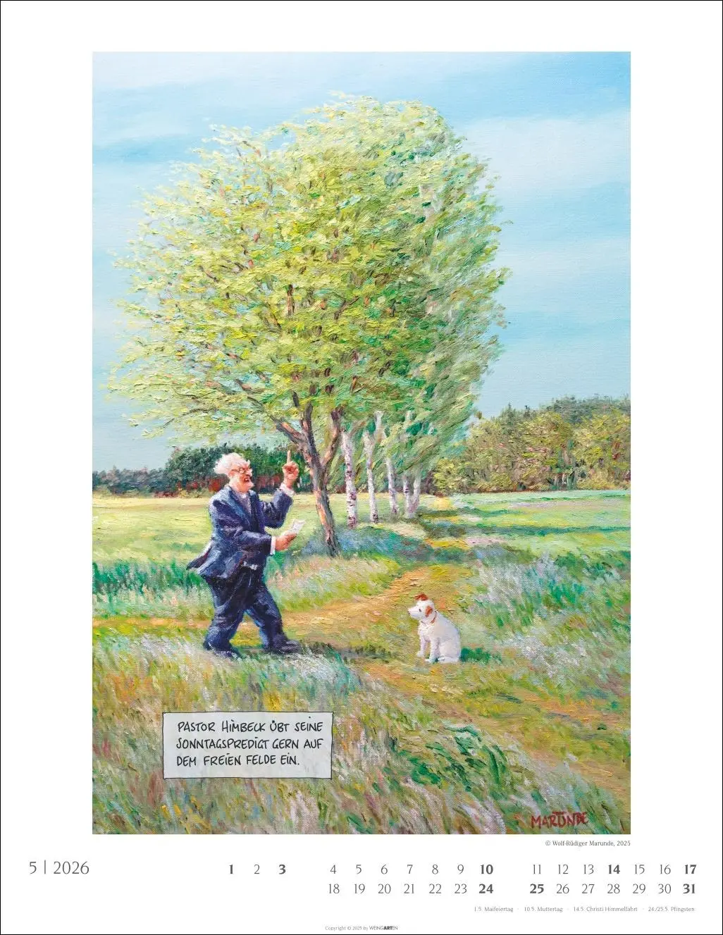 Bild: 9783839902042 | Marunde Kalender 2026 | Wolf-Rüdiger Marunde | Kalender | 14 S. | 2026