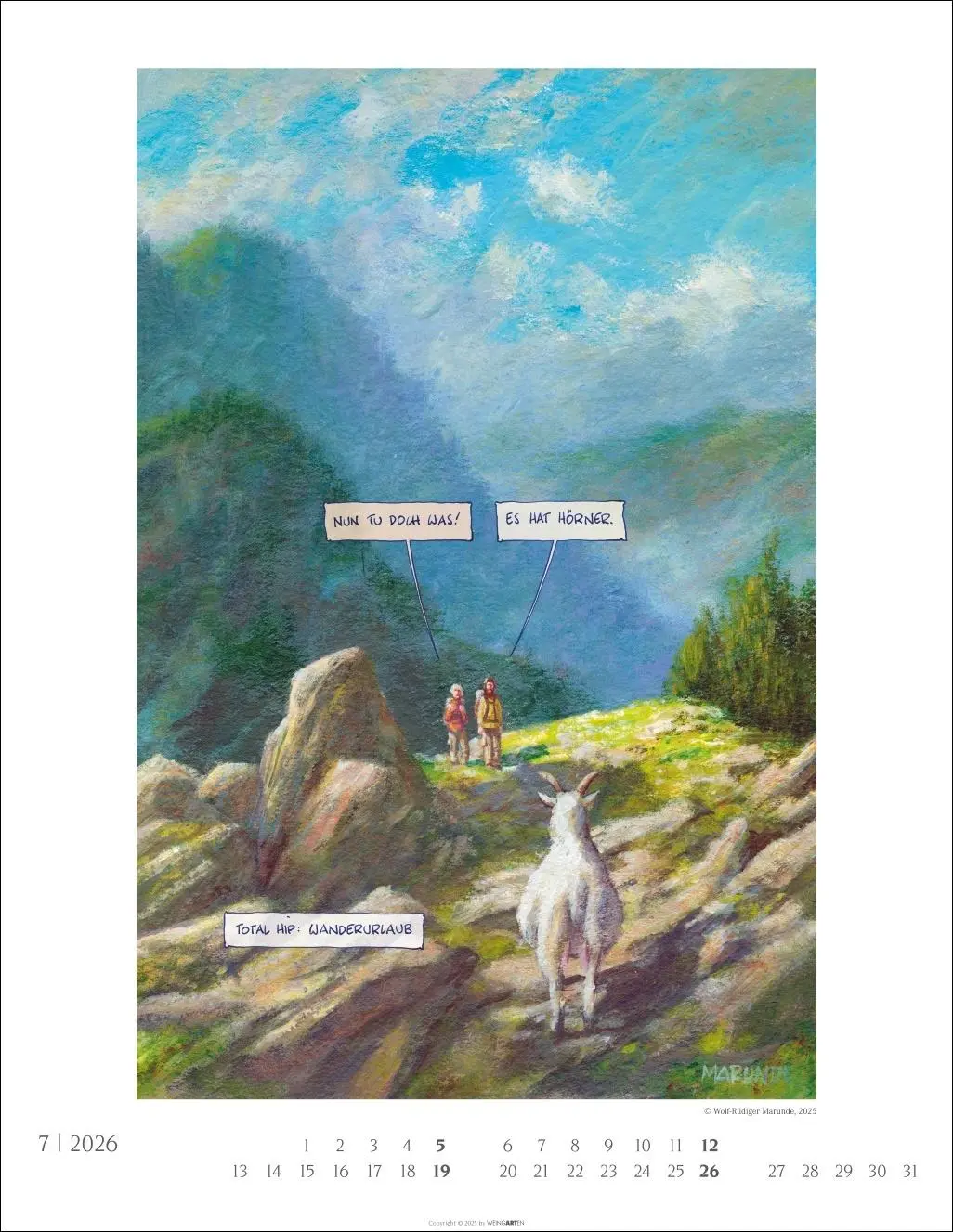 Bild: 9783839902042 | Marunde Kalender 2026 | Wolf-Rüdiger Marunde | Kalender | 14 S. | 2026