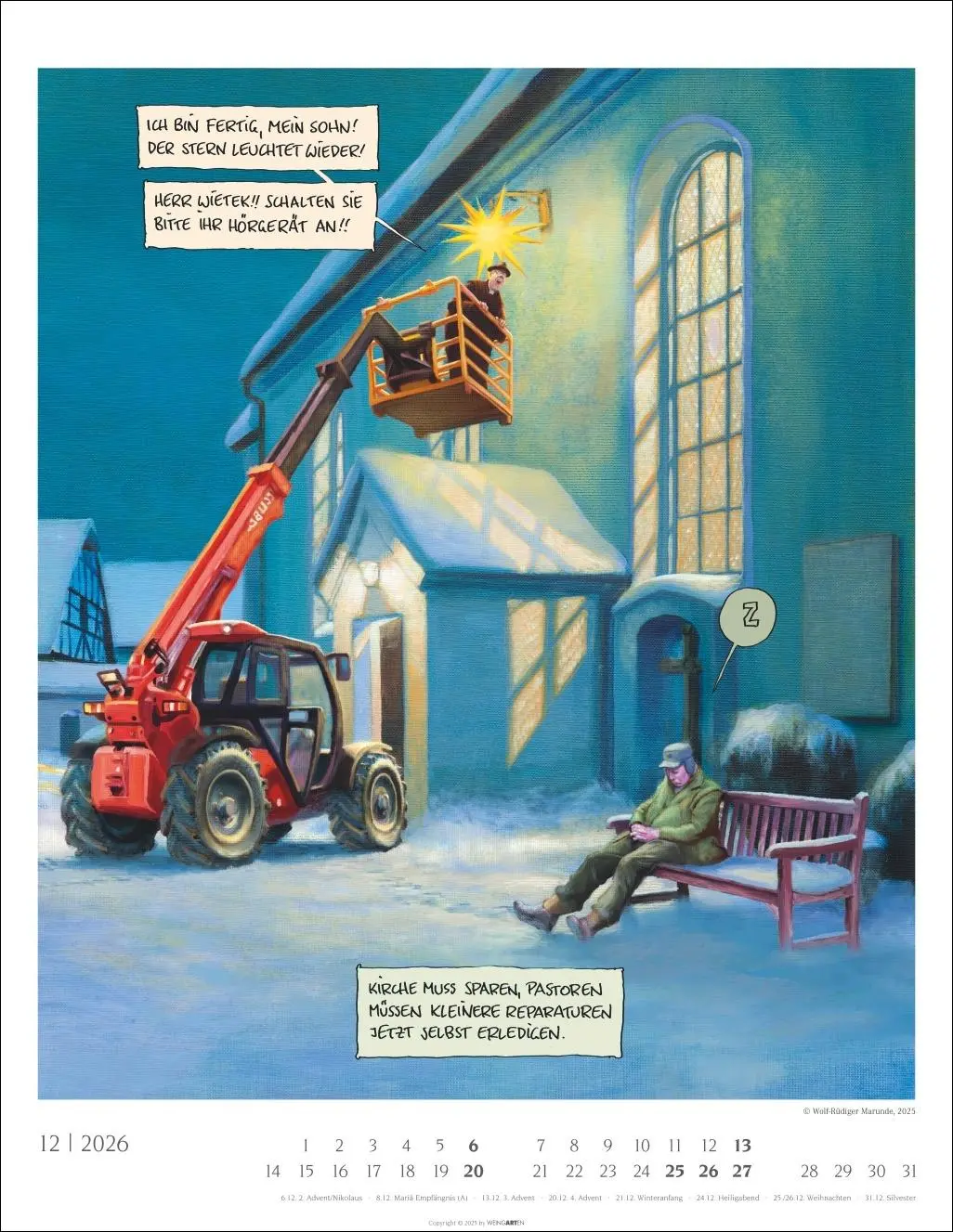 Bild: 9783839902042 | Marunde Kalender 2026 | Wolf-Rüdiger Marunde | Kalender | 14 S. | 2026