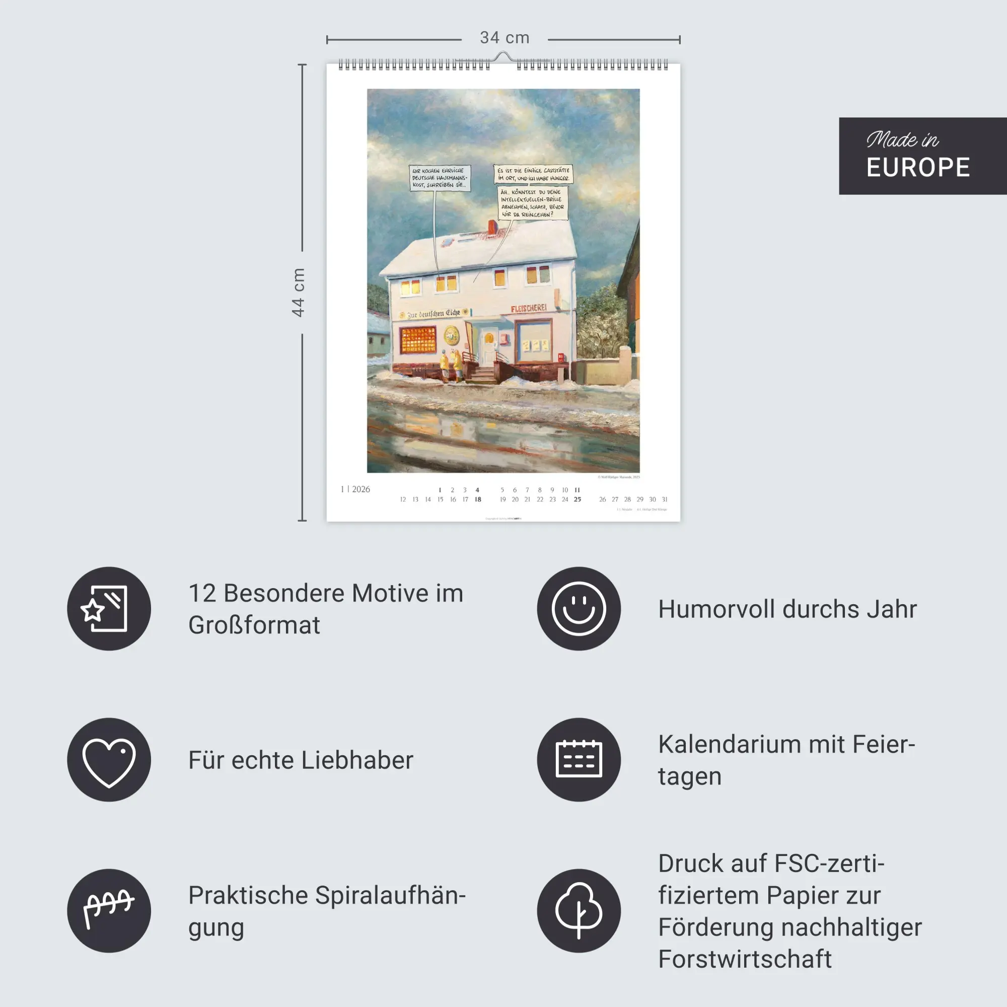 Bild: 9783839902042 | Marunde Kalender 2026 | Wolf-Rüdiger Marunde | Kalender | 14 S. | 2026