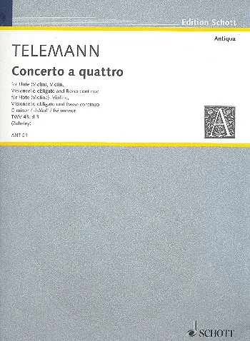 Cover: 9790001002042 | Concerto a quattro TWV 43: d 3 | D Minor | Georg Philipp Telemann
