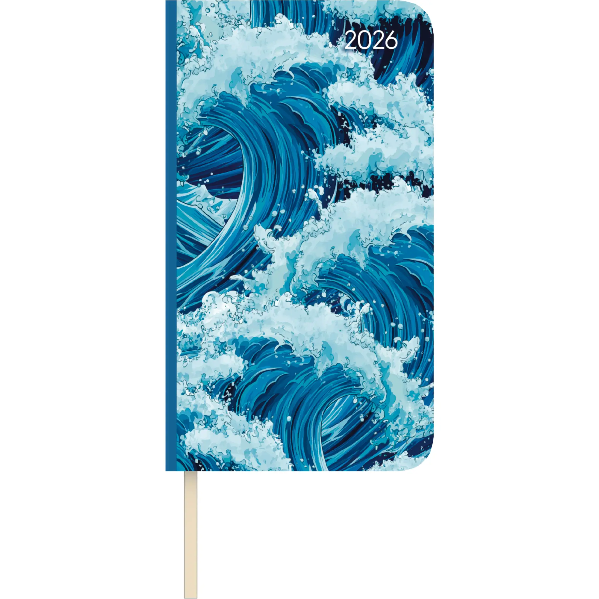 Cover: 4069095002142 | Lady Journal Slim Waves 2026 - Taschen-Kalender 9x15,6 cm - Weekly...