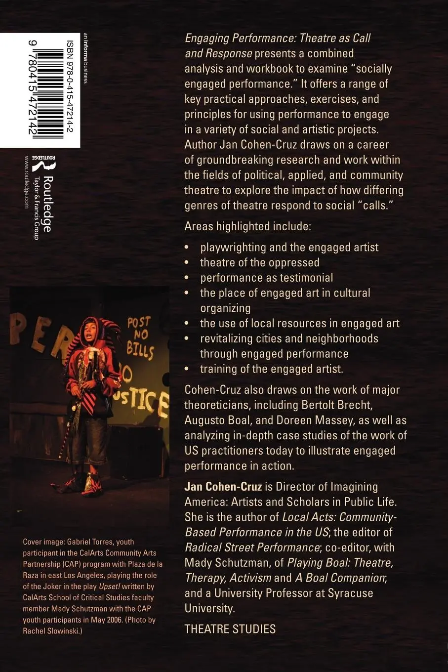 Rückseite: 9780415472142 | Engaging Performance | Theatre as call and response | Jan Cohen-Cruz