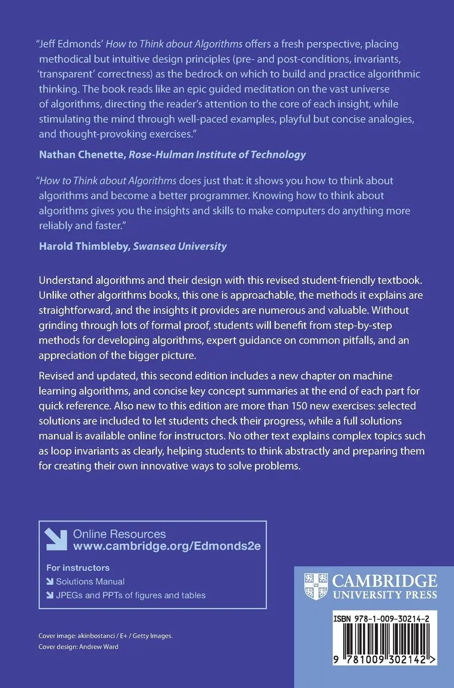 Rückseite: 9781009302142 | How to Think about Algorithms | Jeff Edmonds | Buch | Englisch | 2024 Rückseite: 9781009302142 | How to Think about Algorithms | Jeff Edmonds | Buch | Englisch | 2024