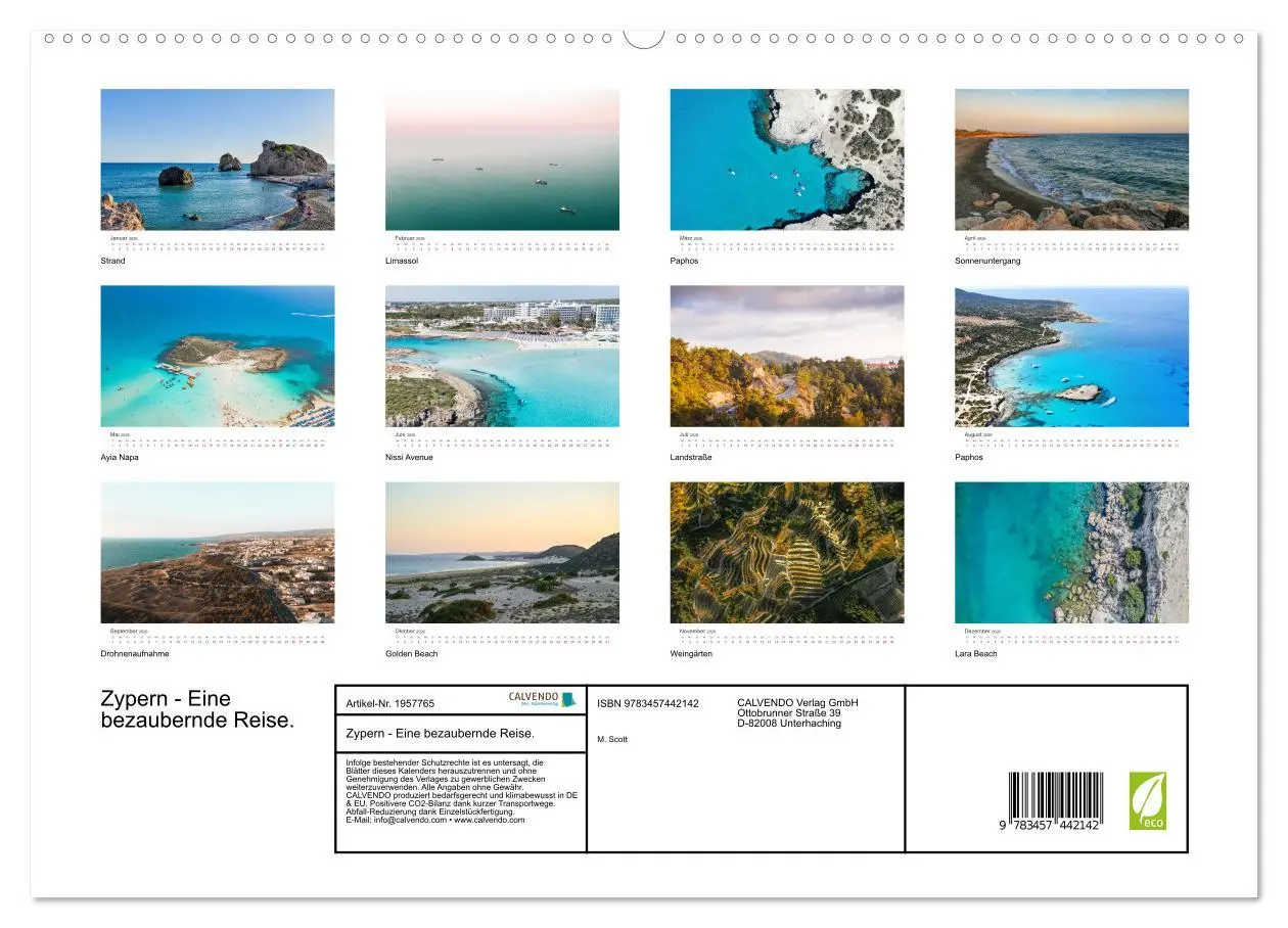 Bild: 9783457442142 | Zypern - Eine bezaubernde Reise. (hochwertiger Premium Wandkalender...