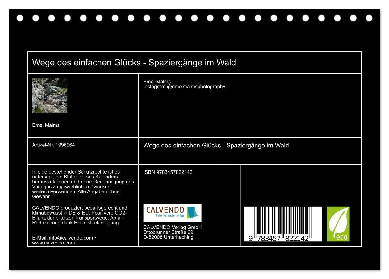 Bild: 9783457822142 | Wege des einfachen Glücks - Spaziergänge im Wald (Tischkalender...