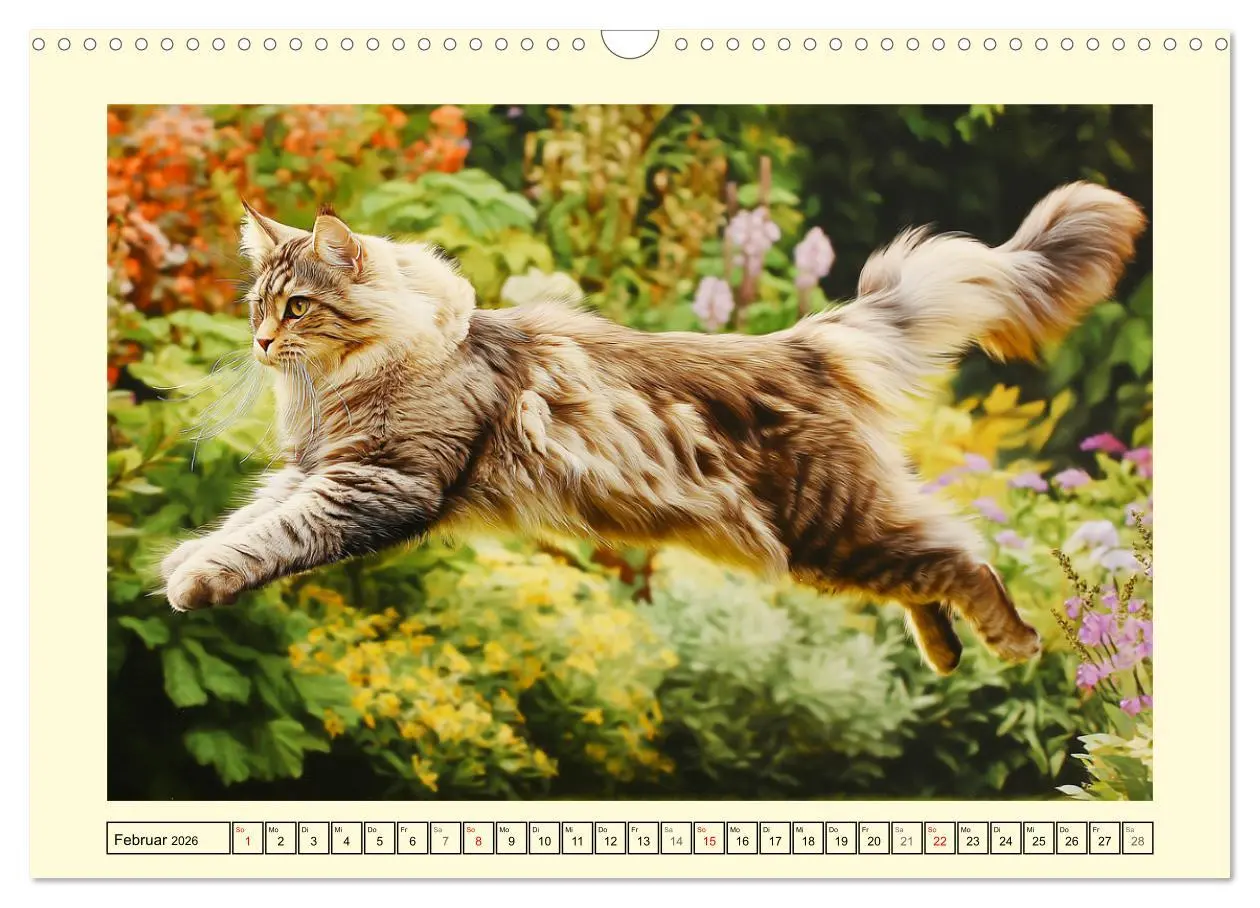 Bild: 9783457992142 | Main-Coon-Katzen. Die imposanten Waldkatzen im Garten (Wandkalender...