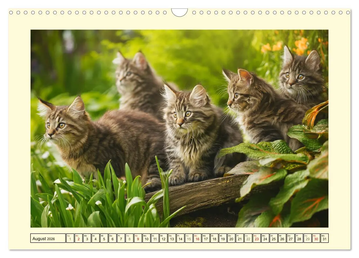 Bild: 9783457992142 | Main-Coon-Katzen. Die imposanten Waldkatzen im Garten (Wandkalender...