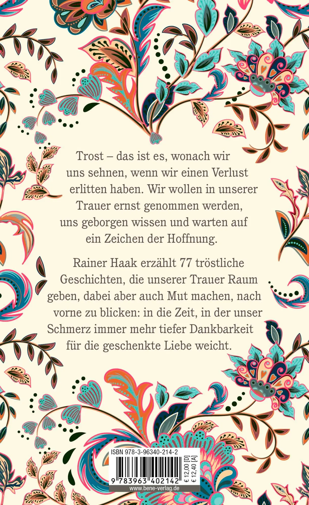 Rückseite: 9783963402142 | 77 mal Trost | Rainer Haak | Buch | 192 S. | Deutsch | 2023 | bene!