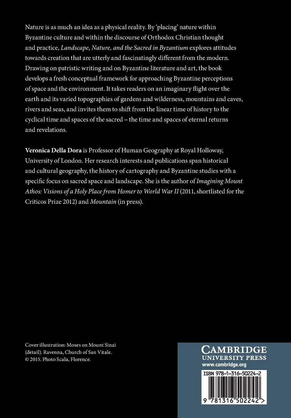 Rückseite: 9781316502242 | Landscape, Nature, and the Sacred in Byzantium | Veronica Della Dora